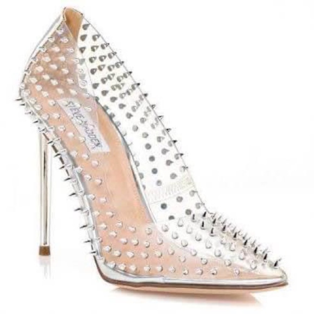 Steve Madden Vala Clear Studded Pumps-size 6.5